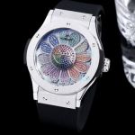 Swiss Replica Hublot Classic Fusion Sunflower Color Diamond Dial Watch 45mm
